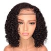 Jessicahair 13x6 Lace Front Wigs For Black Women Curly Human Hair Wigs Brazilian Remy Hair Wet Wavy Lace Wigs Pre Plucked With Baby Hair (12 inch with 150% density)