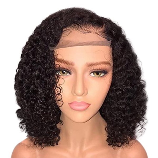 Jessicahair 13x6 Lace Front Wigs For Black Women Curly Human Hair Wigs Brazilian Remy Hair Wet Wavy Lace Wigs Pre Plucked With Baby Hair (12 inch with 150% density)