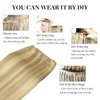 DOORES Weft Extensions Sew in Hair Extensions Real Human Hair, Drity Blonde Highlight Golden Blonde 24 Inch 120g, Hair Weft Extensions, Sew in Hair Extensions Real Human Hair
