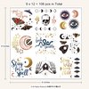 Cheerland 108pcs Rose Gold Black Boho Halloween Tattoos with Moon Phase Butterfly Skeleton Stay Wild Moon Child Cup Stickers Temporary Tattoos for Kids Birthday Party Decorations Favors