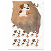 Pizza Jack Russell Terrier Dog Puppy Temporary Tattoo Water Resistant Fake Body Art Set Collection - 54 1" Tattoos (1 Sheet)