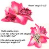 yueton Pack of 6 brooch Women's Orchid Hair Clip Flower Hair Pin Bobby Pin Bridal Party Hair Decor Accessories
