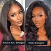 UNICE 12A Silk Yaki Straight Human Hair Weave 3 Bundles Unprocessed Virgin Real Human Hair Weft Sew in Human Hair Extensions for Women 10 12 14inch