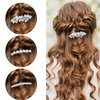 4 Pieces Rhinestone Bridal Hair Clip, Pearls Wedding Hair Pins Crystal Hair Clips, Rhinestone Jewelry Barrette Elegant Hair Accessories for Brides Bridesmaids Flower Girls…