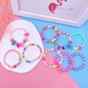 SIELEVIN 9 PCS Cute Kids Bracelets for Girls Pink LOVE Beaded Bracelets Little Girls Toddler Costume Jewelry Princess Party Favors Pretend Play Birthday Easter Christmas Valentines Gift for Kids