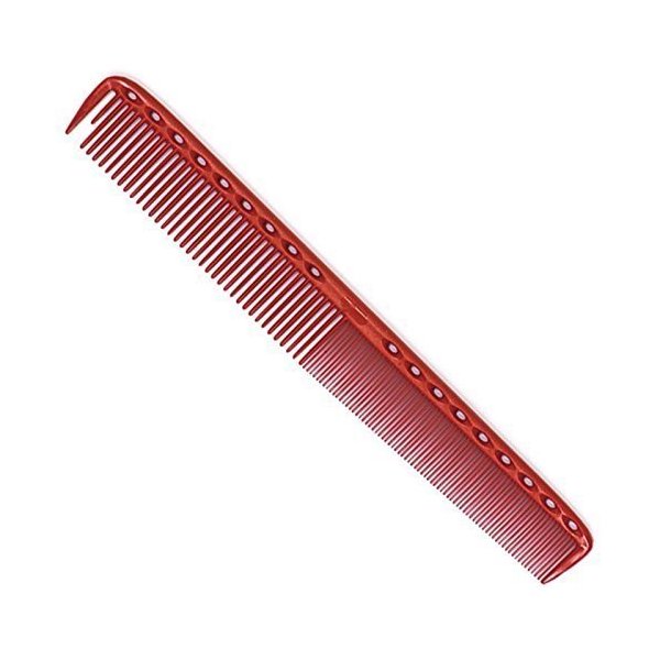 YS Park 335 Extra Long Fine Cutting Comb 8.5" In RED +Free Double Dip Comb/Brush ($4 value)