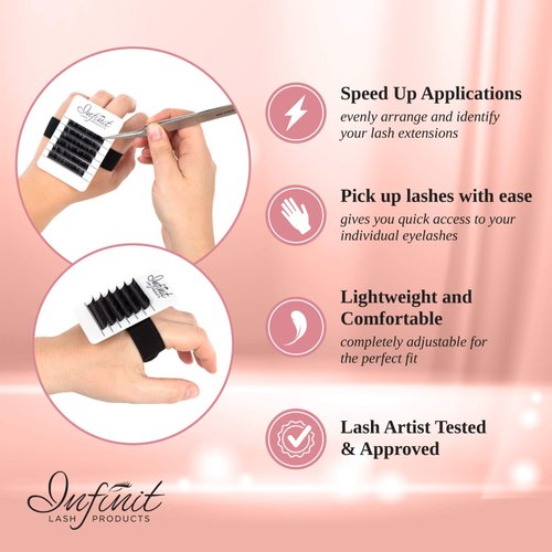 Individual Eyelash Extension Hand Plate Lash Holder | Adjustable Lash Tray Strip Palette | One Size Fits All Eyelash Extension Holder Lash Tool | Professional Eyelash Extension Supplies