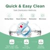 Teething Toy for Infants & Babies, Teethers for Babies 3-6 Months, Baby Teethers 0-6 Months, Teething Toys 6-12 Months, TotCo Never-Drop Baby Teething Toy, Blue