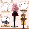 Yaocom 12 Pcs Adjustable Doll Stand Display Holder for 14 to 18 Inches Dolls Action Figure Stands with Expandable Waist Wire Bracket Support Dolls Display Rack for Home Shop Birthday Party, Black
