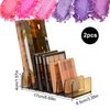 Makeup Palette Organizer,Acrylic Eyeshadow Palette Pallet Holder,7 Sectons BPA-Free Divided Make Up Blush,Contour Storage Holder Cosmetic Eye Shadow Display Stand Clear Rack Vanity Holder(Grey-2 Pack)