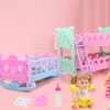Toyvian Baby Doll Crib Baby Doll Bed Toy Baby Doll Bed Doll Furniture Plastic and Cloth Doll Crib Girls Pretend Play Doll Bed Toy Doll Crib Kids Toy Birthday Gift(Blue), 37X24CM