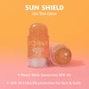 Kopari Sun Shield On-The-Glow Sheer Sunscreen Stick SPF 40, Sweat and Water Resistant Roll On Sunscreen For Face and Body with Vitamin E and Bisobolol, 1oz