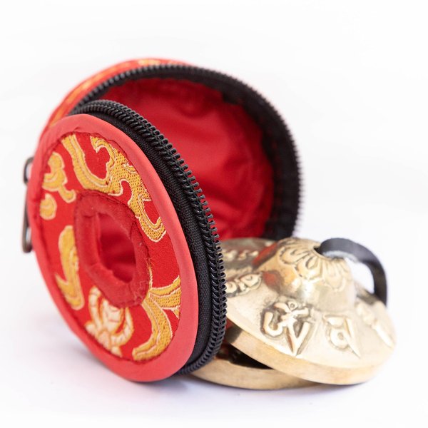 Ohm Store Tibetan Mantra Tingsha Bells - Handcrafted Meditation Accessory for Mindfulness, Yoga, and Sound Healing