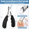 Modacraft Podiatrist Toenail Clippers, Professional Thick & Ingrown Toe Nail Clippers for Men Seniors, Ingrown Toenail Treatment Removal Kit with Nail Cutter Super Sharp Blade Soft Anti-Slip Handle