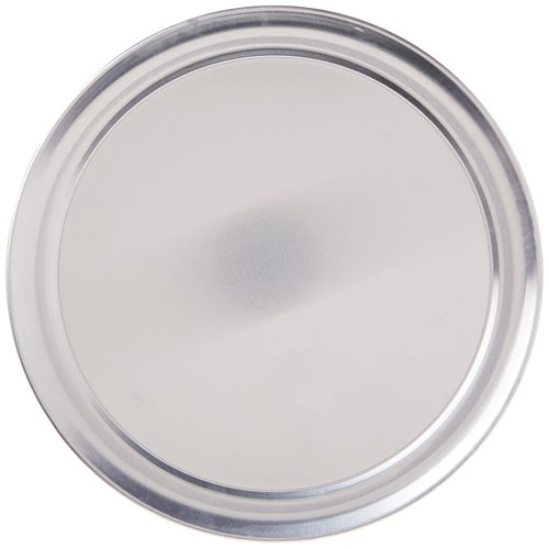 Winco 11 Inch Aluminum Winware Pizza Tray with Wide Rim