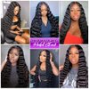 Vemalin 13x4 Loose Deep Wave Lace Front Wigs Human Hair 26inch HD Transparent Lace Front Wigs 180% Density Deep Wave Lace Frontal Wigs for Black Women Loose Deep Wave Wigs Pre Plucked with Baby Hair