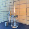 Mason Jar Tabletop Torch Kits,4 Pack Longlife Fiberglass Wicks,Stainless Steel Mason Jar Lids Caps Included,Outdoor Deck Oil Lamp Torch