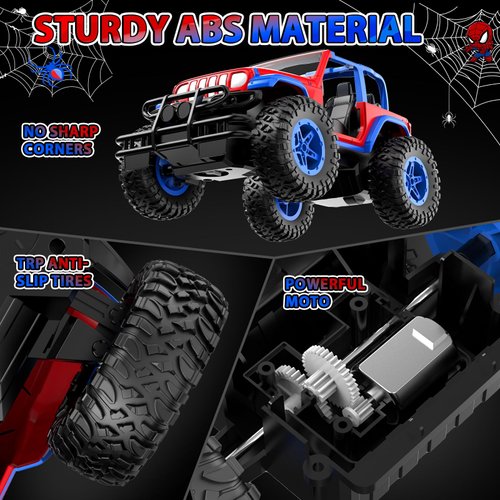 NQD Spider Remote Control Car for Kids, RC Car for Boys, 2.4Ghz Off Road RC Trucks, All Terrain SUV Jeep Toy for Birthday for Kids 3-8 Years Old