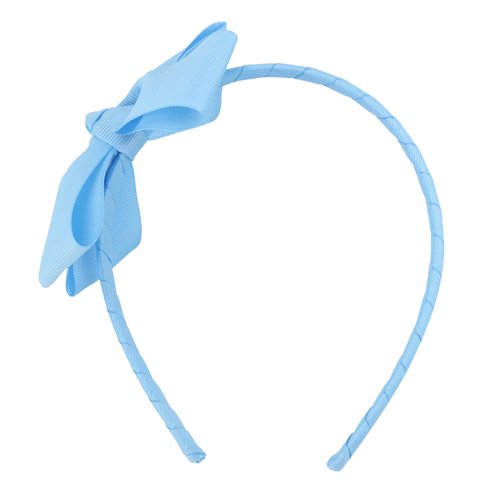 Midi Ribbon Fashion Baby Blue Bow Headband Bowknot Headband Big Bow Grosgrain Ribbon Hair Hoop Headband for Girls Toddlers Girls Kids Party Decor Cosplay Costume Headwear Makeup Handmade Hair Band