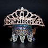 BAHABY Rose Gold 21st Birthday Sash and Crown 21st Birthday Decorations for Her It's My 21 Birthday Tiara Birthday Party Favors