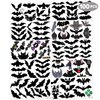 100 PCS Bat Halloween Temporary Tattoos Birthday Party Decorations Supplies Favors Scary Halloween Bats Cute Decor Tattoo Stickers Gifts for Game Boys Girls Classroom School Prizes Reward