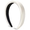 Atoden White Headband Padded Headband Satin Headbands Thick Headbands Plain Head Band Hair Bands Hair Accessories for Women Girls
