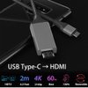 VOLT PLUS TECH USB-C/PD 4k HDMI Cable Compatible with Your Sony Xperia XA1 Ultra Dual with Full 2160p@60Hz, 6Ft/2M Cable [Gray, Thunderbolt 3 Compatible]