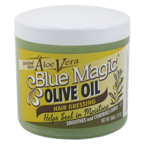 Blue Magic Olive Oil Hair Dressing with Aloe Vera 12 Ounce (Pack of 6)