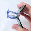CLIP SUGAR Peacock Hair Clip,Acetate Hair Clip,Small Claw Clip for Women, 1 Count (Pack of 1)