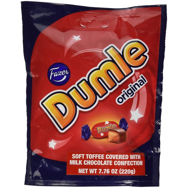 Fazer Dumle Original Soft Toffee Covered With Milk Chocolate 220g bag