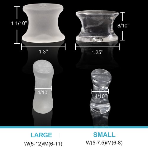 Povihome 10 Pack Gel Bunion Corrector and Toe Spacers Separators and Straightener Orthotics (4/10''Thick) for Sports Activities, for Men and Women Overlapping Toes, Bunion Pain Relief - Small Size