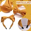HIFANMM Bow Headband Big Bowknot Headbands for Women Girls, Knotted Hair Band, Wide Turban Hair Hoop Bows Hair Accessories 1 Pcs (Yellow)