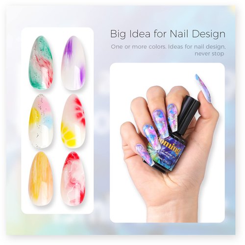 BURANO Nail Blooming Gel – UV LED Clear Blooming Gel Nail Polish for Spreading Effect 15ml 0.5 Floz with Nail Brush (blooming clear)