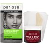 Parissa Face & Body Sugar Wax for Sensitive Skin, 100% Natural Hair Removal, At-Home Waxing Kit - 140ml Chamomile Sugar Wax, 20 Epilation Strips, 3 Wooden Spatulas