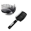 AISIBO Curved Vented Styling Hair Brush, 2PCS Anti Frizz Hair Detangling Brush, for Wet Hair or Dry Hair, Black, Pink