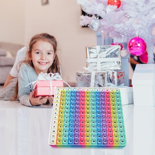 Yadishen 12x12 Multiplication Game Table Kids Math Learning Posters, Fidget Popper Educational Math Tools Fidget Popular Toys Relieve Stress and Create Various Math Operations