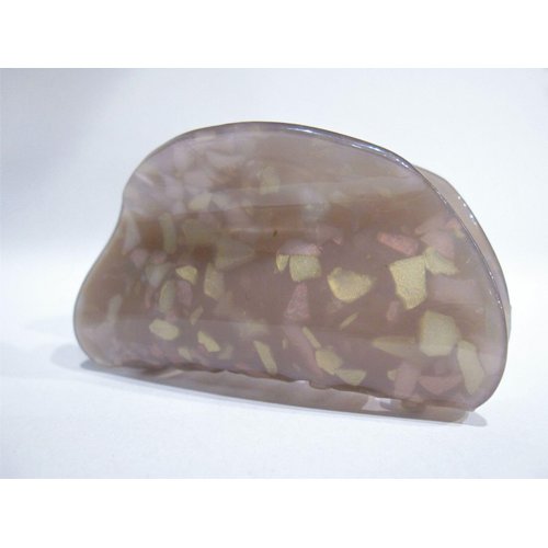 Mixed color gray marbled hair claw clip