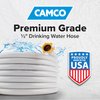 Camco TastePURE 10-Ft Water Hose - RV Drinking Water Hose Contains No Lead, No BPA & No Phthalate - Features Diamond-Hatch Reinforced PVC Design - 1/2” Inside Diameter, Made in the USA (22743)