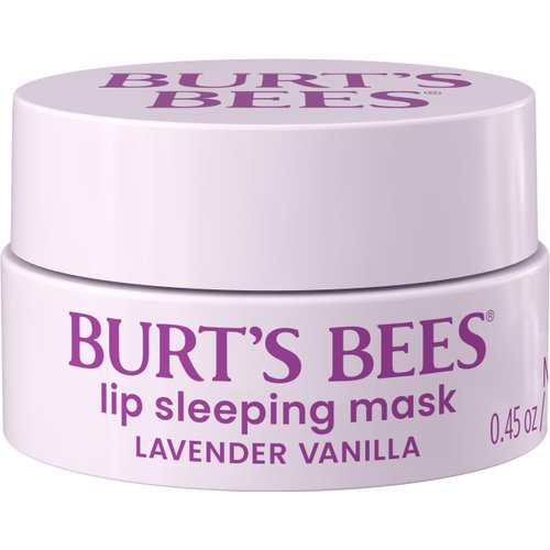 Burt’s Bees Lavender Vanilla Lip Sleeping Mask, With Hyaluronic Acid and Squalane Moisturizer To Instantly Hydrate Lips, Overnight Lip Mask, Lip Treatment, 0.45 oz.