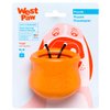 West Paw Zogoflex Toppl Treat Dispensing Dog Toy Puzzle – Interactive Chew Toys for Dogs – Dog Toy for Moderate Chewers, Fetch, Catch – Holds Kibble, Treats, Small 3", Tangerine