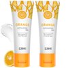 2PC 𝟏𝟎𝟎𝐆 Orange Exfoliating Whitening Gel Scrub Face Body Skin,Natural Orange Peeling Gel Face Scrub,Deep Cleansing Moisturizing Facial Exfoliator, Gluta Gmeelan Orange Exfoliating Whitening Scrub