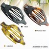 Parcelona French Wide Beak Celluloid Slide-in Hair Claw Clip (Black)