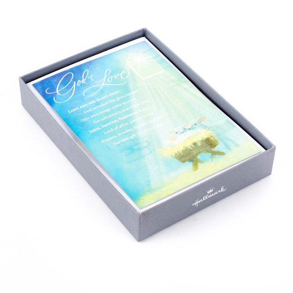 Hallmark DaySpring Religious Boxed Christmas Cards, God’s Love Manger Scene (16 Christmas Cards and 17 Envelopes),1XPX1895