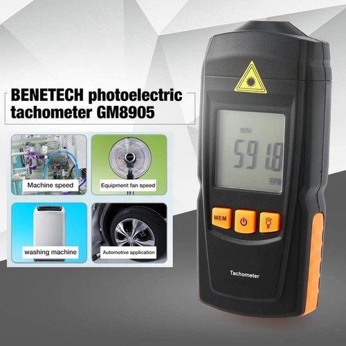 Digital Tachometer RPM Meter, Abuycs Handheld Non-Contact LCD Display Digital Laser Tachometer Tach Test Meter Motor Speed Gauge Tester 0-50℃, 2.5 to 99,999 RPM