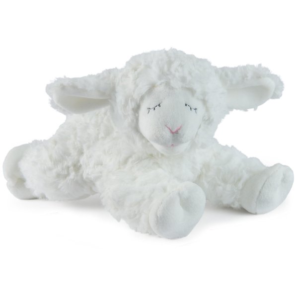 GUND Baby Sustainable Lamb Rattle, Winky Lamb Stuffed Animal, Plush Made from 100% Recycled Materials, Plush Rattle Sensory Toy for Babies, White, 7”