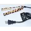 Dual Voltage 0.5" (Inch) Leopard Print Mini Travel Ceramic Hair Straightener with Travel Pouch Bag (Leopard Print)