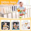Jollybaby Crib Stroller Car Seat Toys for Baby 0-3-6-9-12 Months, Tummy Time Hanging Sensory Toys for Newborn with Music Box and Teether, Spiral Carseat Toy for Infant Boys Girls Gifts (Yellow)