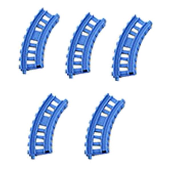 Replacement Parts for Thomas The Train - FJK50 ~ Thomas & Friends Trackmaster Turbo Jungle Train Set ~ Replacement Curve Track Bag ~ 5 Blue Tracks