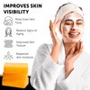VALITIC Kojic Acid Dark Spot Remover Soap with Turmeric, Vitamin C, Retinol - Original Japanese Complex with Hyaluronic Acid, Vitamin E, Shea Butter, Castile Olive Oil - 3 Pack and African Net Sponge