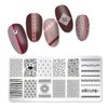 3pcs Nail Stamper Plate Kit Butterfly Leaves Image Nail Stamping Template with Clear Stamp and Scraper for Nail Art Design